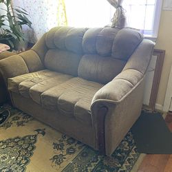 Brown Fabric Couches 
