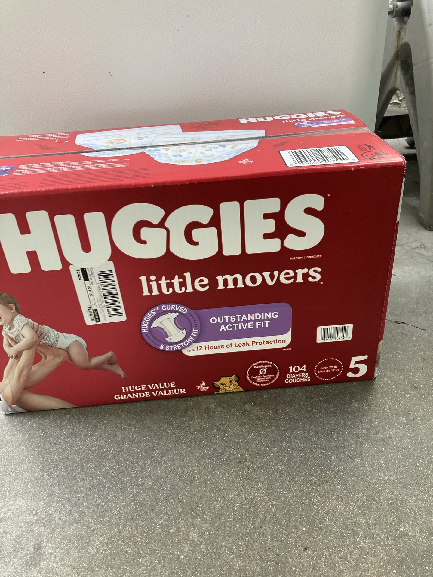 HUGGIES SIZE 5 104 pañales