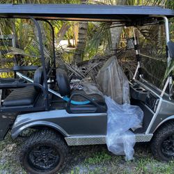 Grey Golf Cart