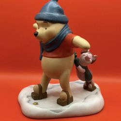 Disney Pooh and Friends Figurine You Can Always Count on Me Pooh Piglet Skating