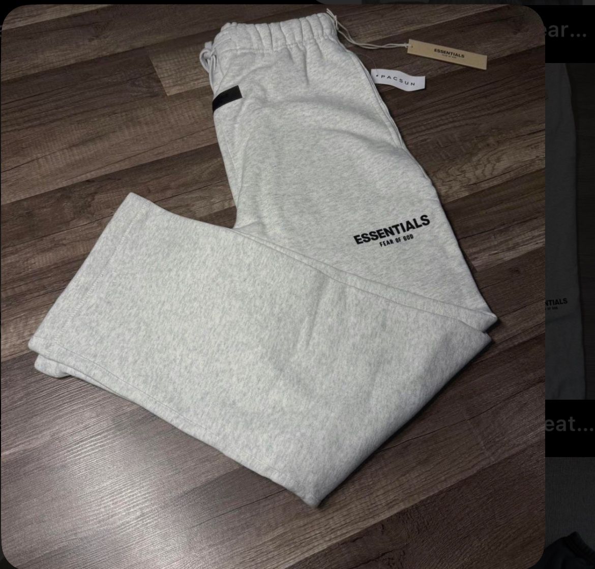 White Essential Sweats Uncuffed