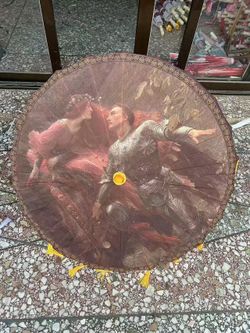Custom Designed La Belle Dame Sans Merci Parasol - 32" Diameter, Bamboo Frame, Designed in the USA