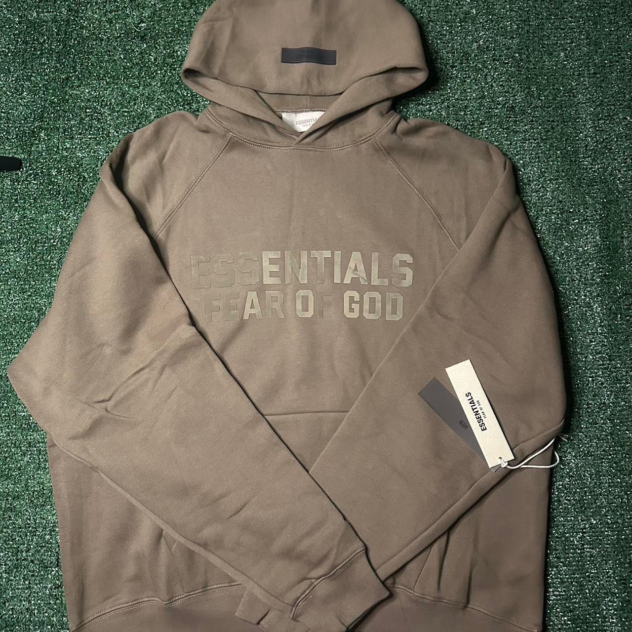 Fear of God Menβs Hoodie Brown and Khaki Wood Tone New Arrival