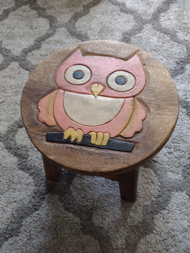 Owl Vintage Decorative Stool Stand