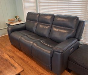 Complete Set: Leather Power Reclining Sofas (Flexsteel Sawyer)