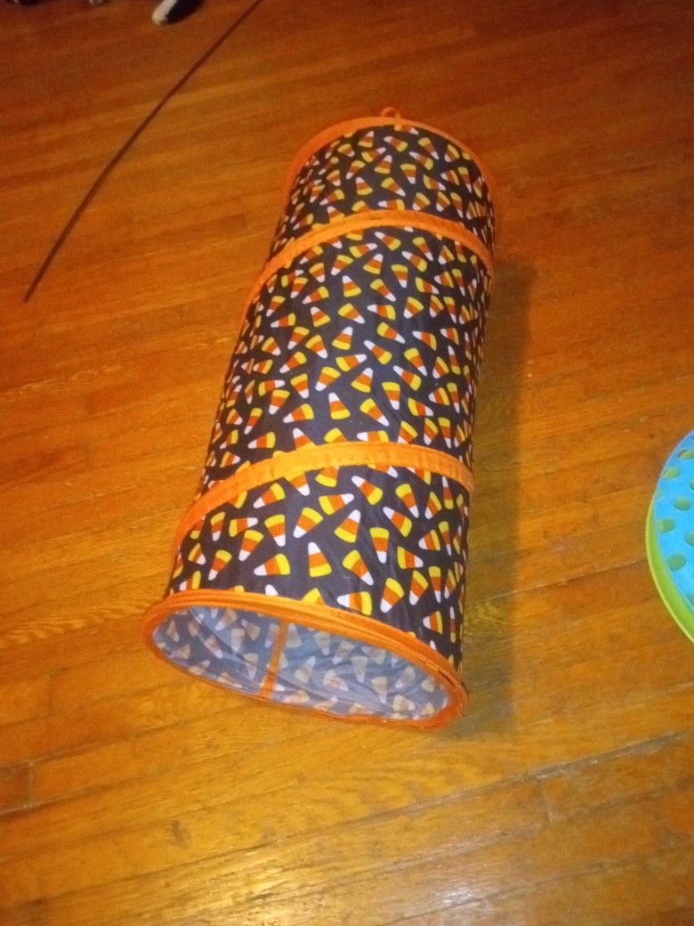 Candy Corn Cat Tunnel For The Cat To Play In 