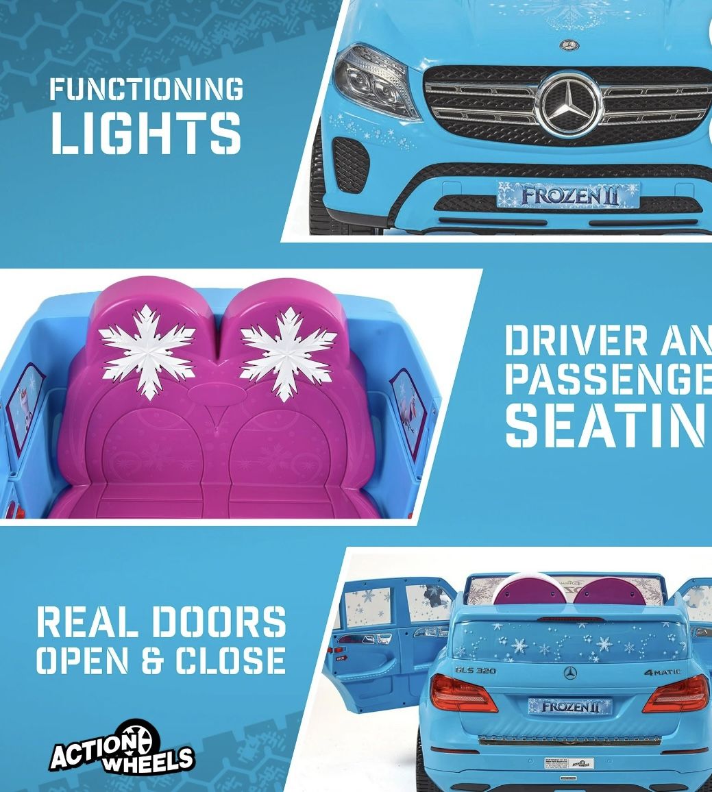 12V Disney's Frozen Mercedes GLS-320, Battery Powered Ride-on, Kids Ages 3+, up to 5 MPH
