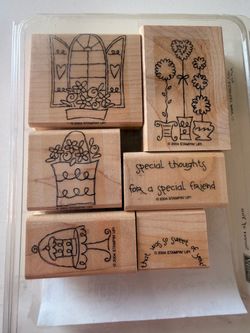 Sweet of you Stampin' Up! Wood Rubber Stamp Set of 6