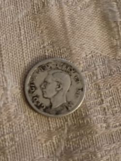 Silver coin ten cents 1943 George  v1