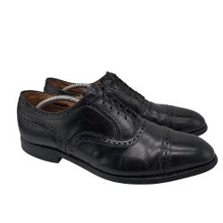 ALLEN EDMONDS 'Strand' Black Calfskin Leather Oxfords Mens Size 11.5 E USA $425