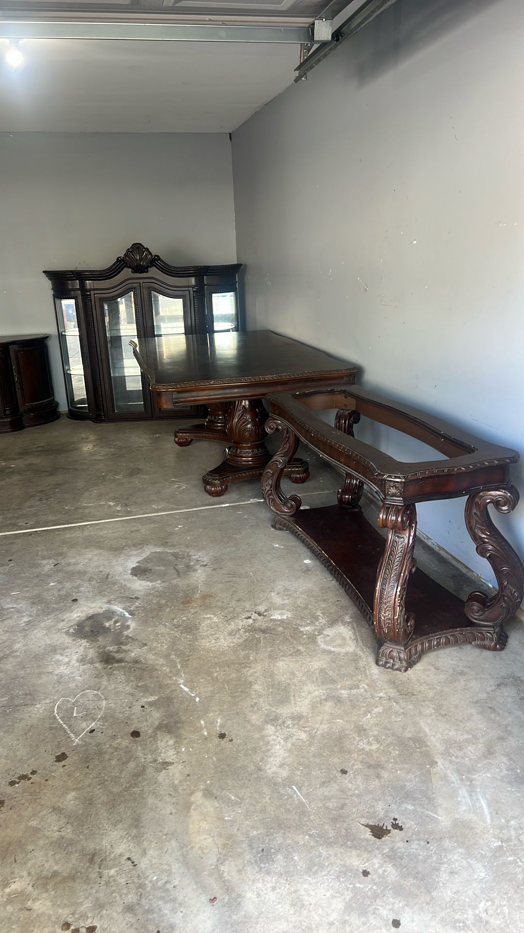 Real wood set dining table cabinet