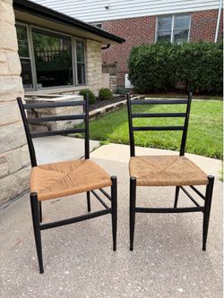 pair of Vintage Chiavari Spinetto ladder back chairs