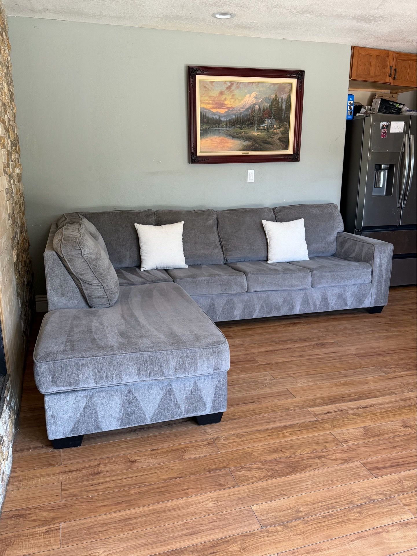 FREE DELIVERY — Ashley Furniture Gray Sectional Sofa w/ Chaise