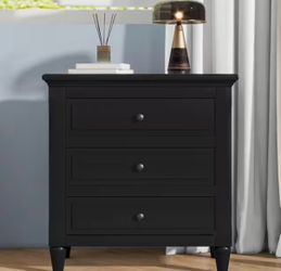 Black 3-Drawer 28 in.