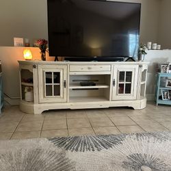 TV Console Farmhouse Style Stand (87”w x 16”d x 31.5”h)