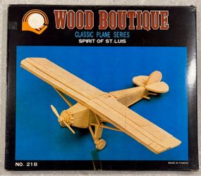 Vintage Wood Boutique Spirit of St. Louis Wooden Airplane Model Kit #