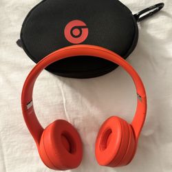 Beats Solo 3 Wireless On-Ear Headphones (Red)