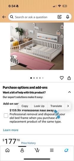 Selling floor bed frame