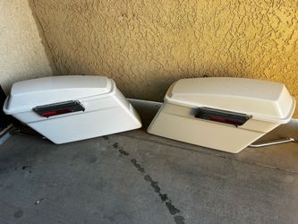 Harley Davidson hard bags and brackets.