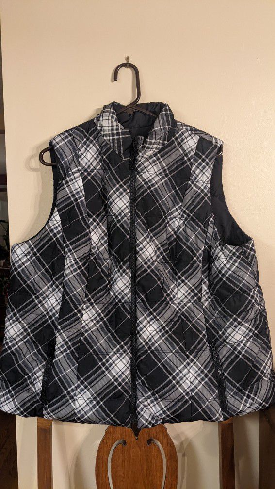 Lane Bryant Reversible Puffer Vest Jacket