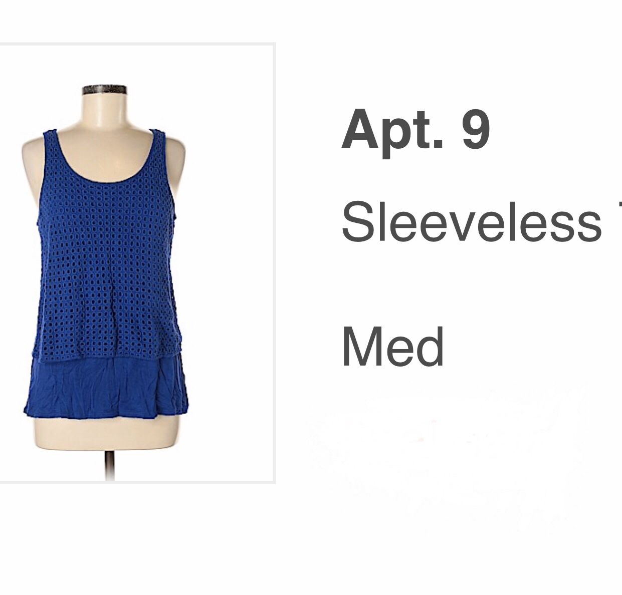 M blue tank