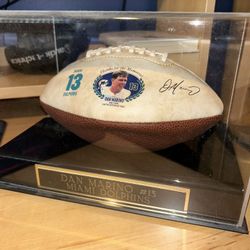 Dan Marino Replica Signed Football In Case