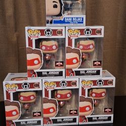 Funko Pop Lot - Hal Jordan Red Lantern (x5) & Ted Lasso Dani Rojas