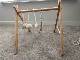 Baby wooden play gym