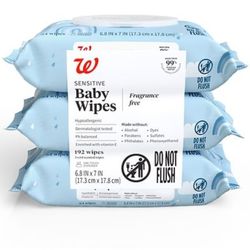 New walgreens baby wipes 2 packs