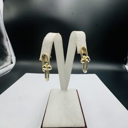 T&Co Type Earings 18k Yellow Gold 