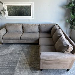 Tan Sectional Couch - Free Delivery