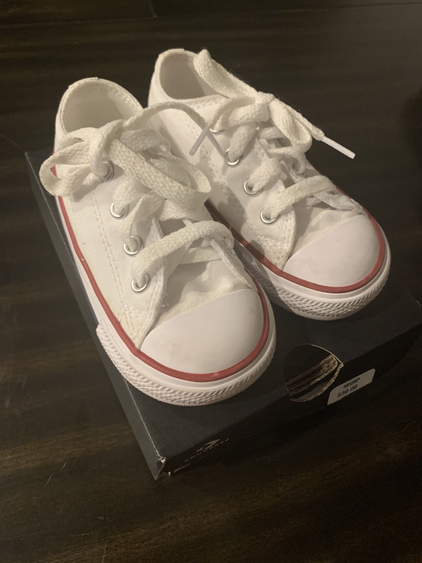 6C Toddler White Converse