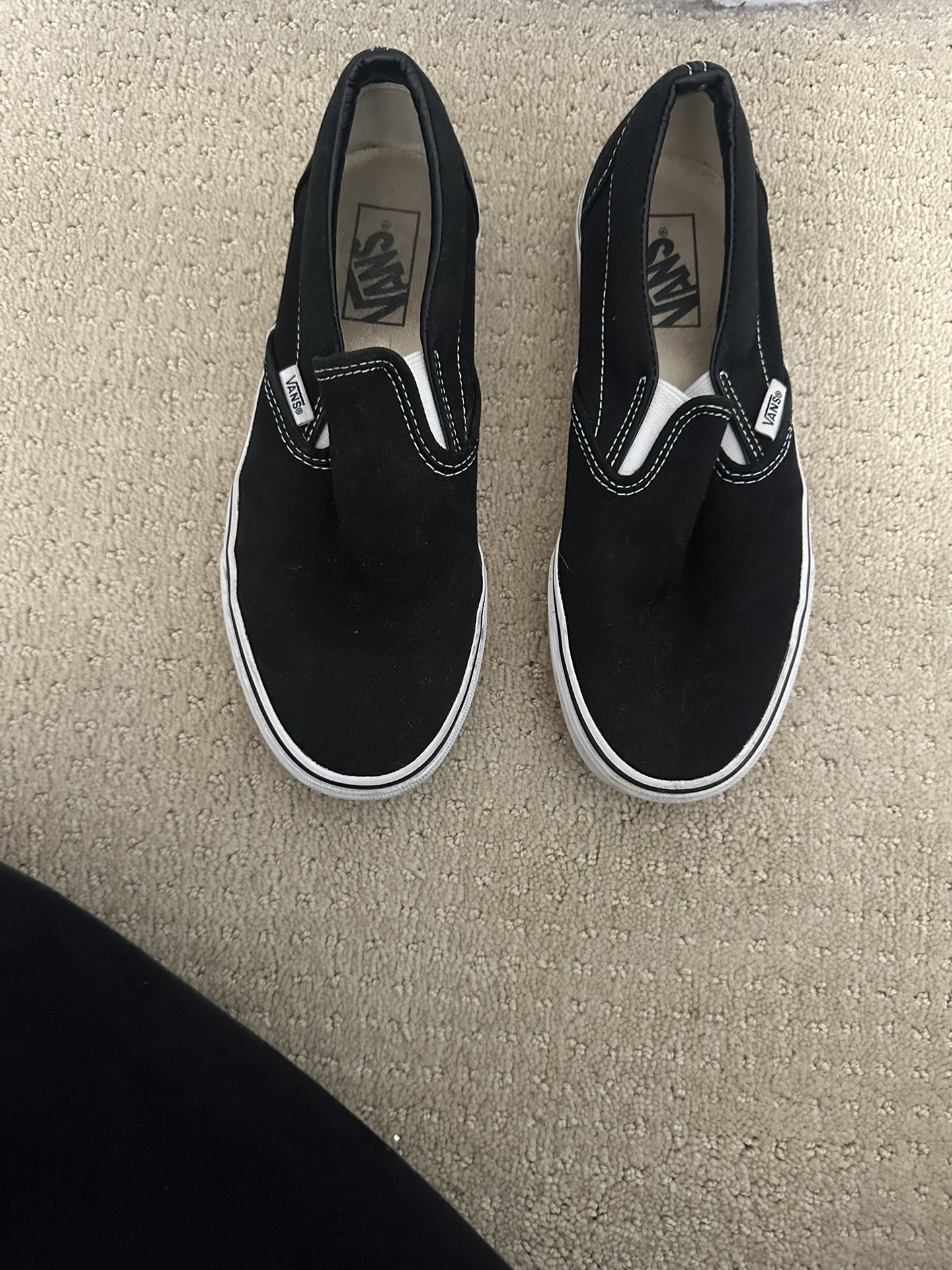 Black Slip On Vans Size 7