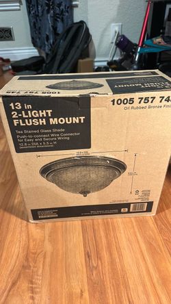13-Inch 2-Light Flush Mount Ceiling Light