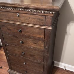 Restoration Hardware St James 5 Drawer Narrow Dresser 