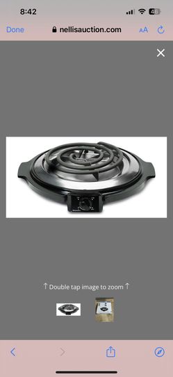 Elite Gourmet ESB-300X Single Countertop Coiled Burner, 1000 Watts Electric Hot Plate, Temperature Controls, Power Indicator Lights, Easy To Clean, Bl