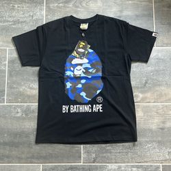 Bape A Bathing Ape Blue Camo T-Shirt (Medium)