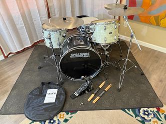 4 piece drum complete drum set Slingerland 14 15 toms 5 ply maple new quiet cymbals new throne DW pedal pearl hihat  $675 cash in Upland 91784