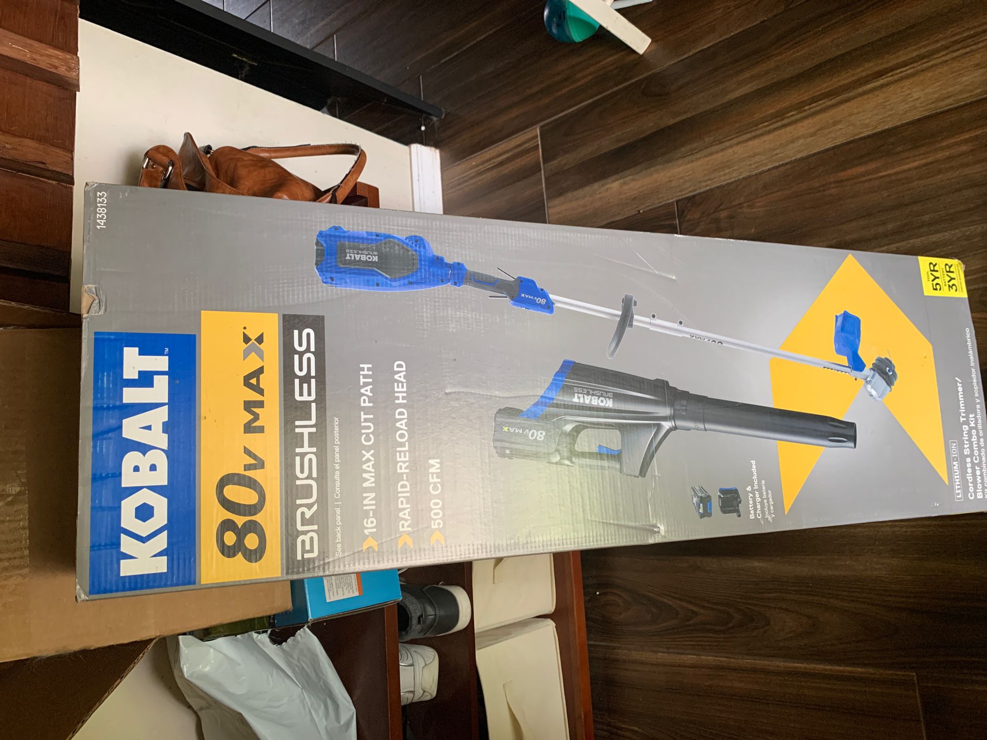 Kobalt 80v brushless cordless string trimmer/ blower combo kit for Sale