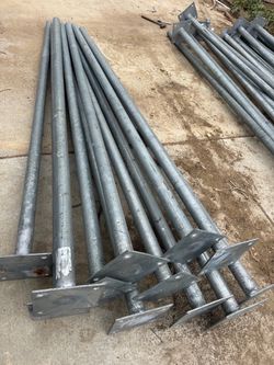 12 gauge  metal  pole with  metal  plate