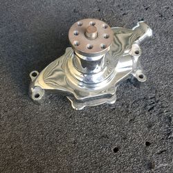 Chevy V8 Small Block Chrome Polished Water Pump As New Gd Condition 