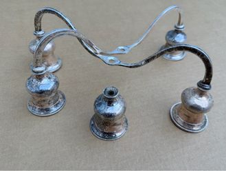 Vintage Silver Plate Candelabra Arms 2 & 3 Light Replacement Parts 11”