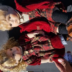 Porcelain Dolls Boy & Girl Set