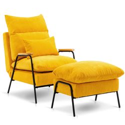 Lay Flat Tv Chair With Ottoman Model 4055