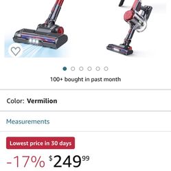 EICOBOT Cordless Vacuum Cleaner, 20000Pa High Efficiency Stick Vacuum, 6 in 1 Lightweight Quiet Vacuum Cleaner with 35min Long Runtime, Detachable Bat
