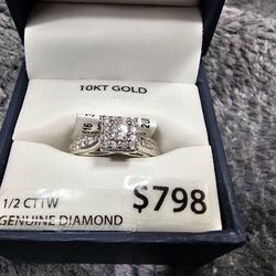 1/2 Carat T.W. Princess-Cut Diamond "Melody" Women's Engagement Ring in 10k White Gold by Keepsake