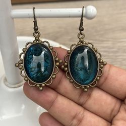 Vintage Style Blue Earrings