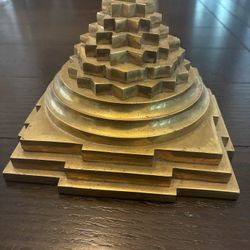 Solid Brass Antique “Sri Yantra” 5.5 Inches By 4 Inches - 5lbs In Weight