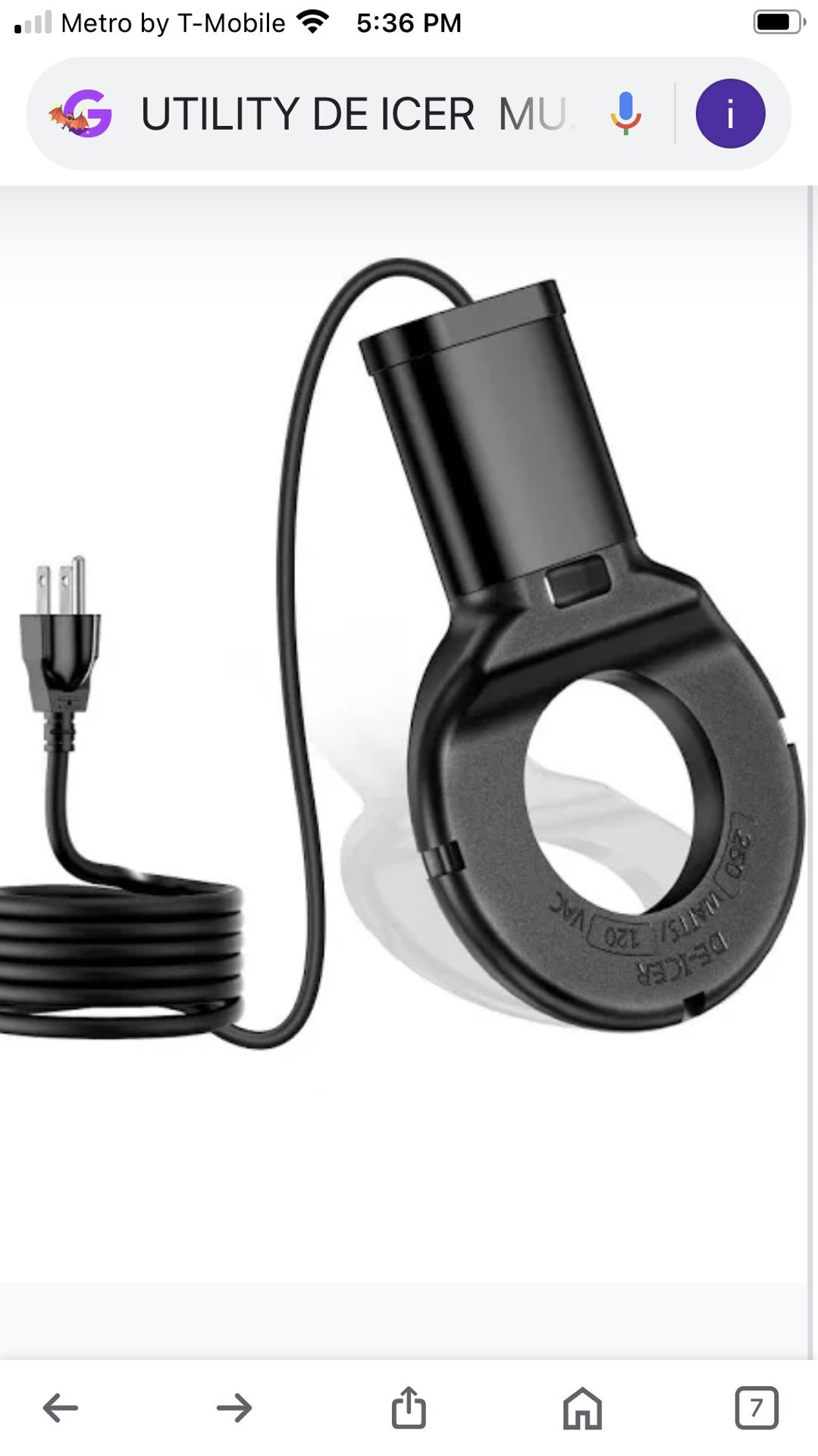 UTILITY DE - ICER 500 WATTS  NEW IN BOX