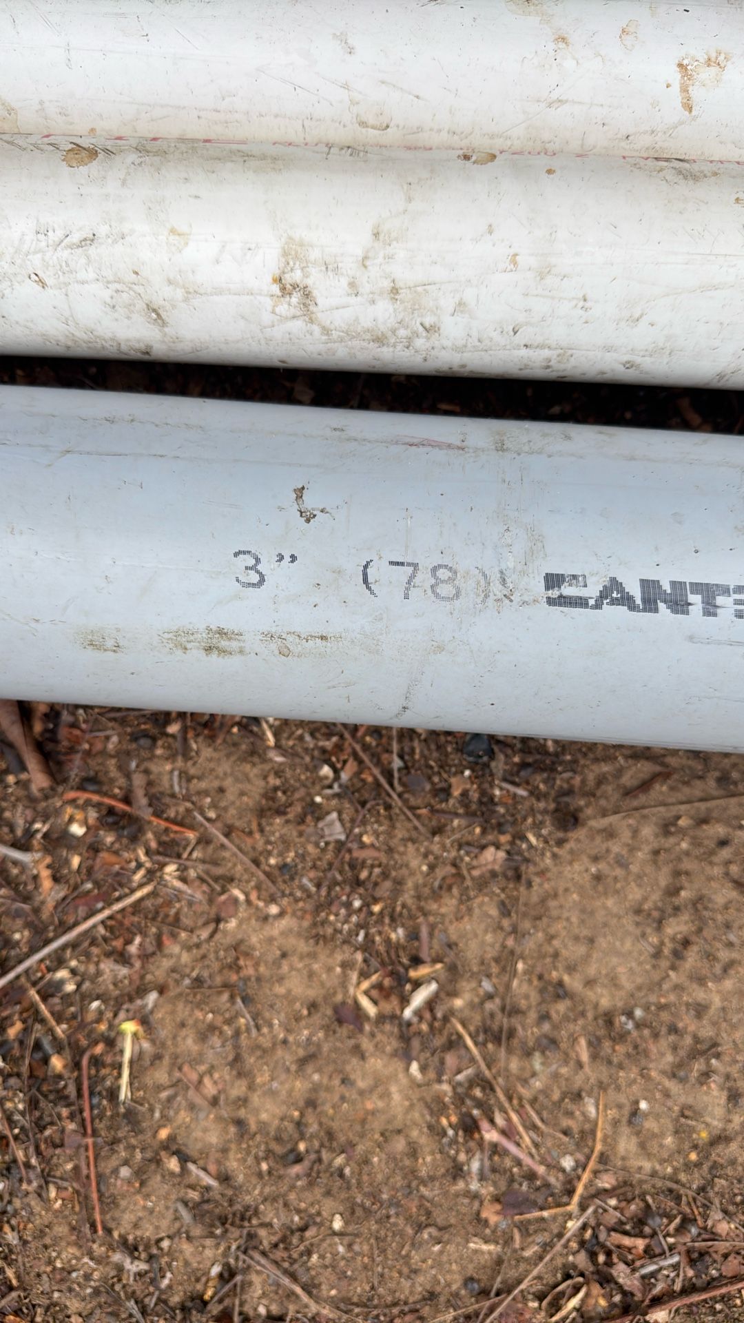 3”. Pvc 80 electric 2” pvc 40 wh20 ; 2” pvc 40 electric above below; 1.5 “ electric 40